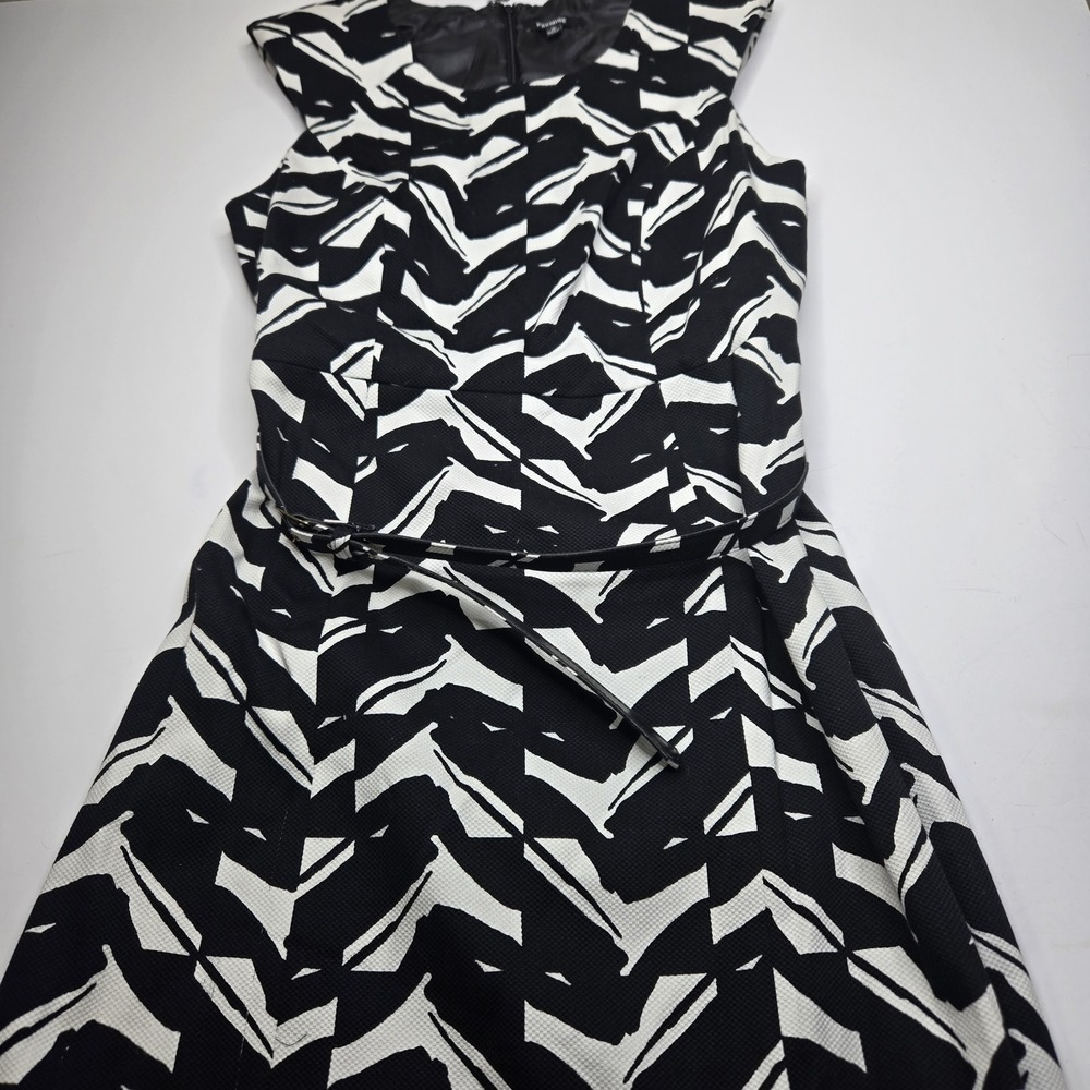 Premise Sleeveless Abstract Print Belted Shift Dress Size 10